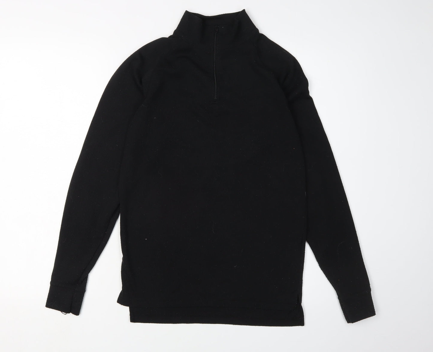 Trespass Men's Black 1/4 Zip Sweatshirt XS