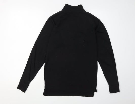 Trespass Men's Black 1/4 Zip Sweatshirt XS