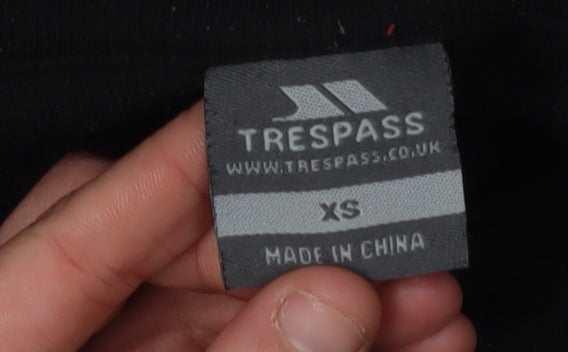 Trespass Men's Black 1/4 Zip Sweatshirt XS