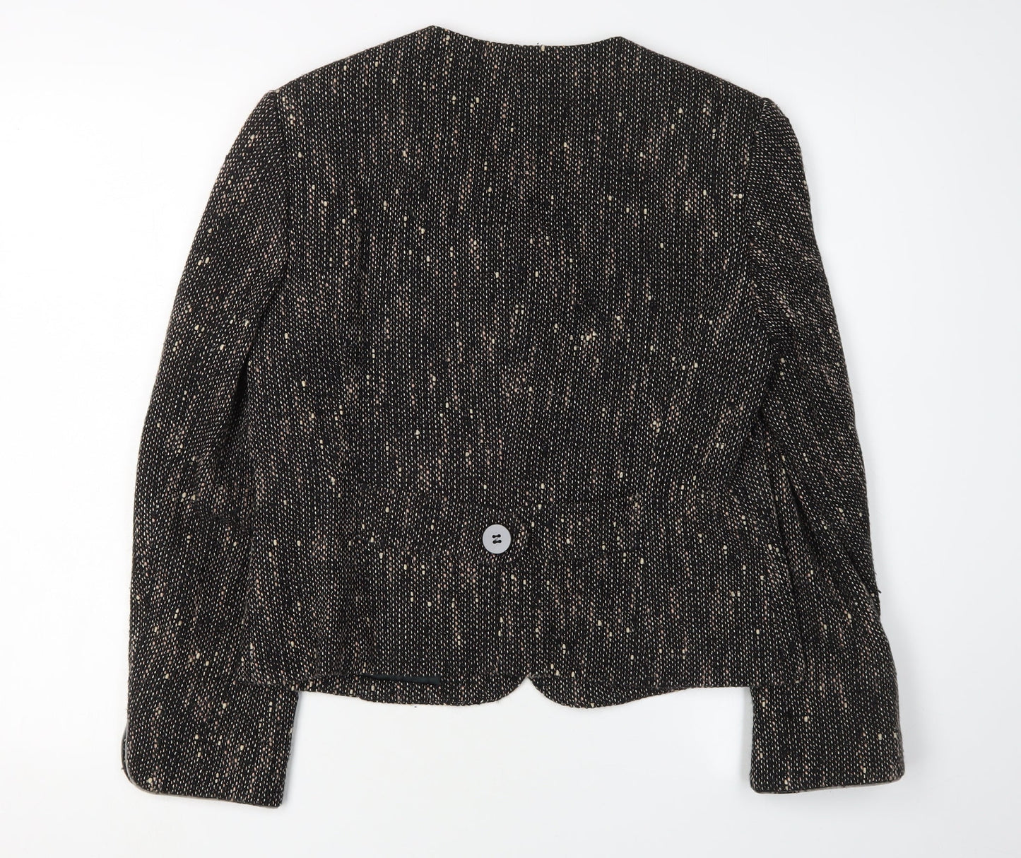 Viyella Womens Black Size 10 Petite Tweed Suit Jacket