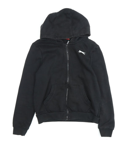 Slazenger Boys Black Full Zip Hoodie, Size 158