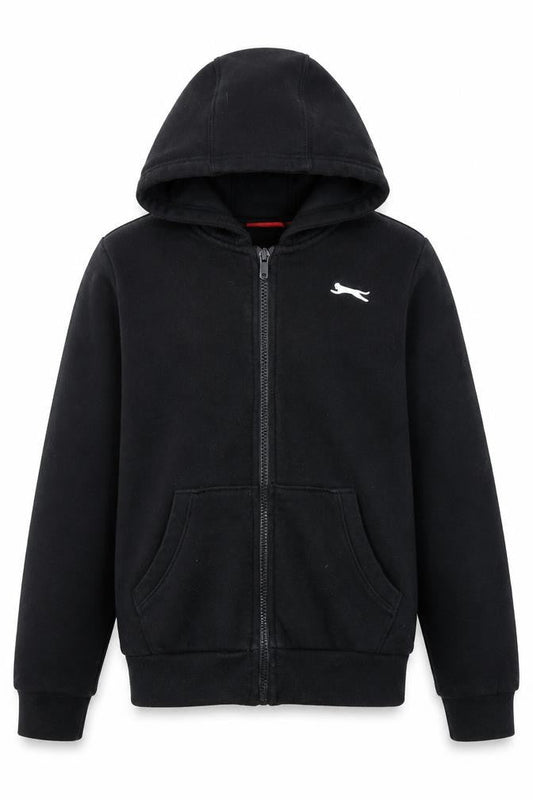 Slazenger Boys Black Full Zip Hoodie, Size 158
