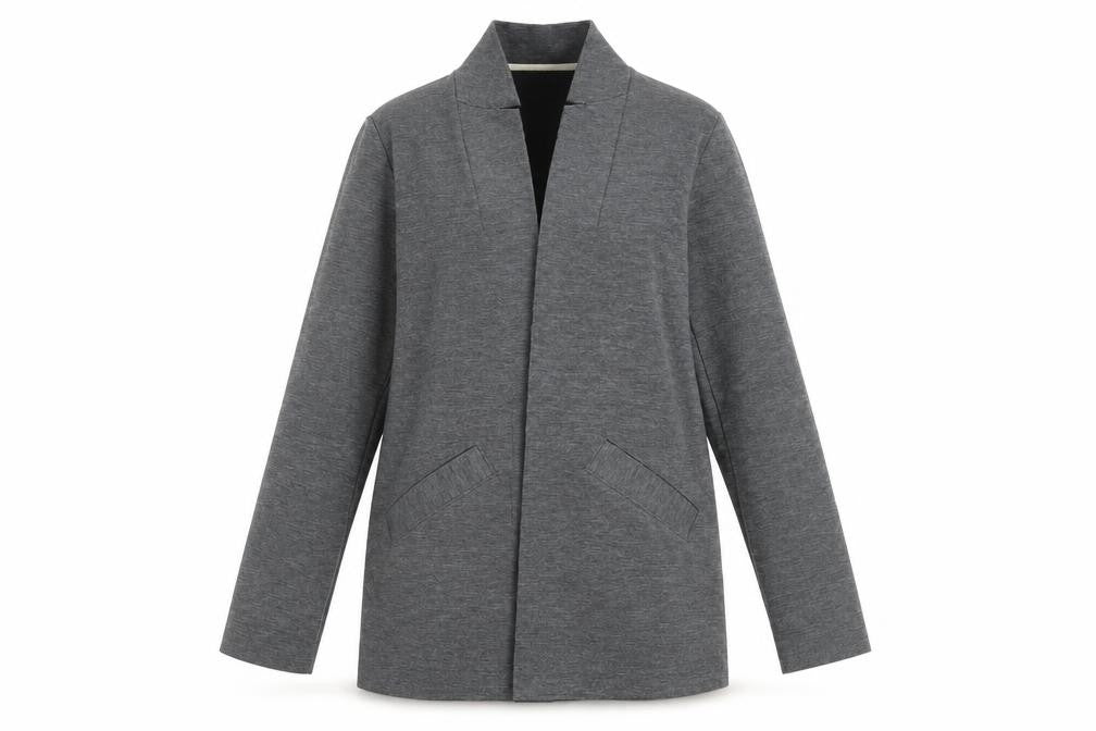 Topshop Women's Grey Mid-Length Jacket, Size 8