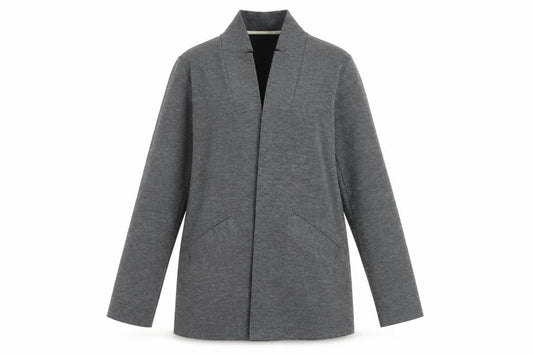 Topshop Women's Grey Mid-Length Jacket, Size 8