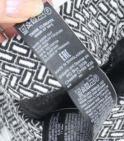 Marks and Spencer Women’s Black Geometric Pencil Skirt