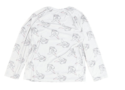 Disney Women’s Bambi Pyjama Top Long Sleeve White S