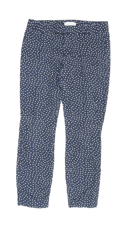 Guess Women's Blue Polka Dot Cropped Trousers Size S