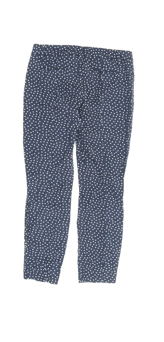 Guess Women's Blue Polka Dot Cropped Trousers Size S