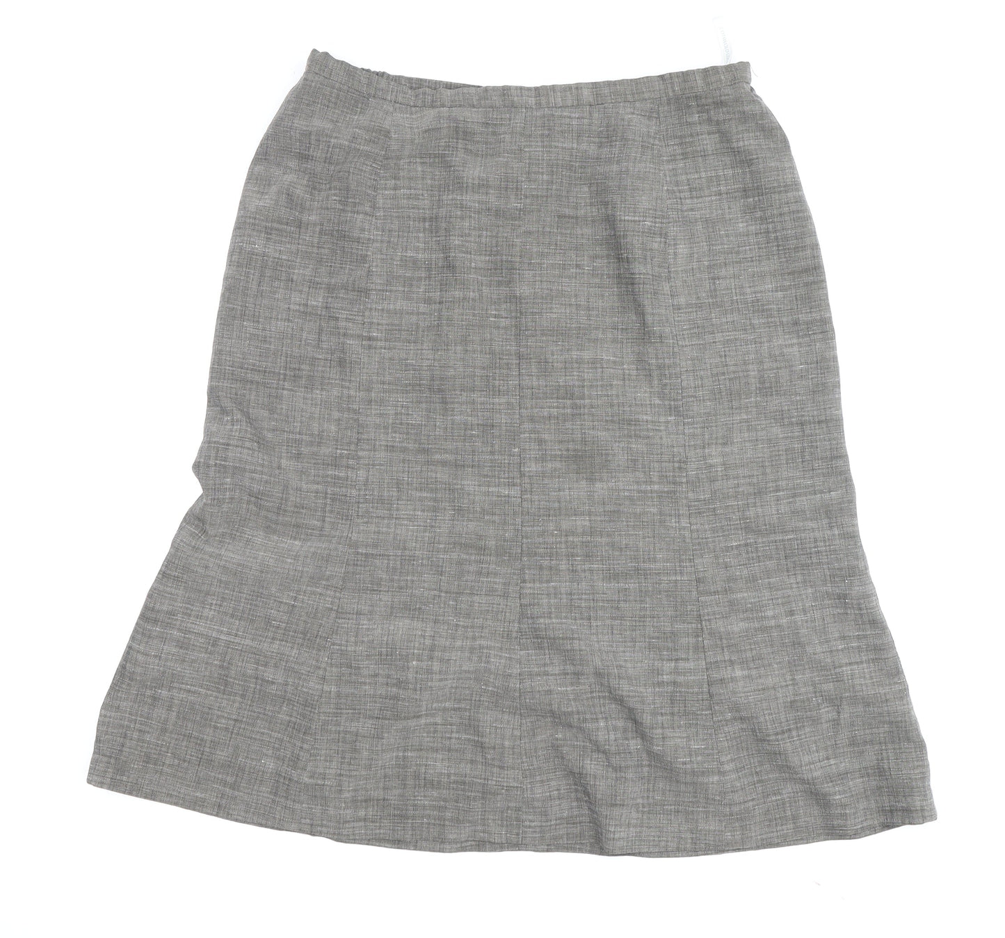 Peggy Fielder Women's Grey A-Line Skirt, Size 10