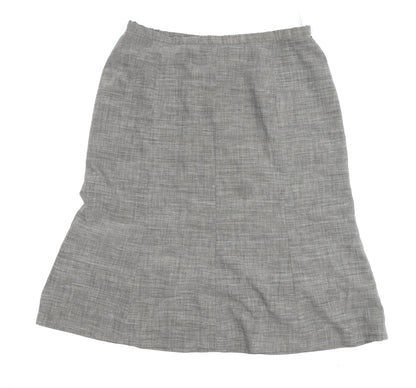 Peggy Fielder Women's Grey A-Line Skirt, Size 10