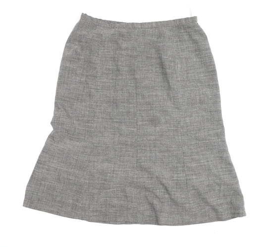 Peggy Fielder Women's Grey A-Line Skirt, Size 10