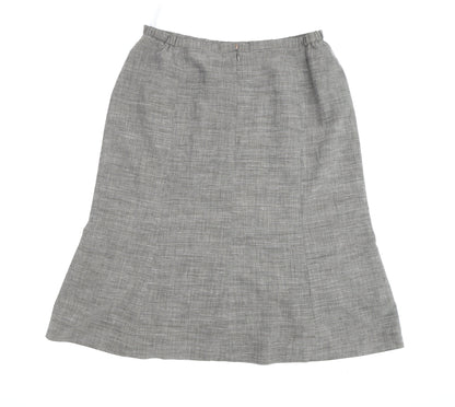 Peggy Fielder Women's Grey A-Line Skirt, Size 10