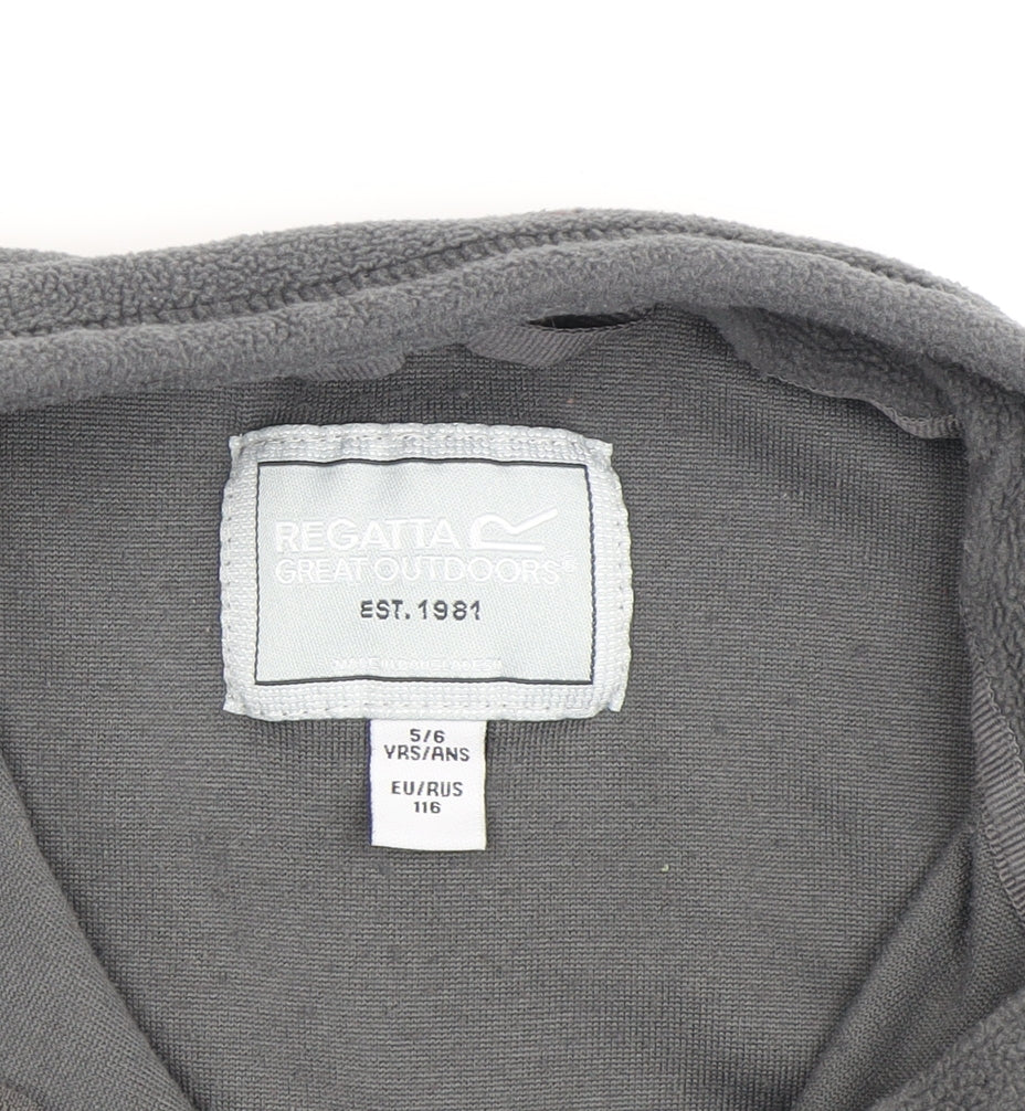 Regatta Boys Grey Fleece 1/2 Zip Sweatshirt, Size 6 Years