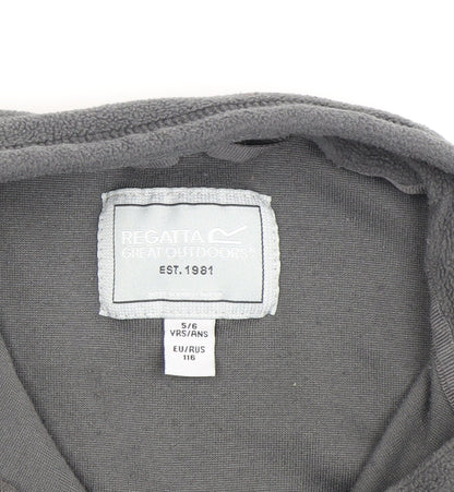 Regatta Boys Grey Fleece 1/2 Zip Sweatshirt, Size 6 Years