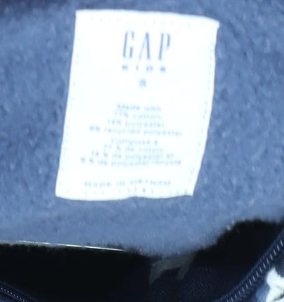 GAP Boys Blue Camouflage Full Zip Hoodie, Size S