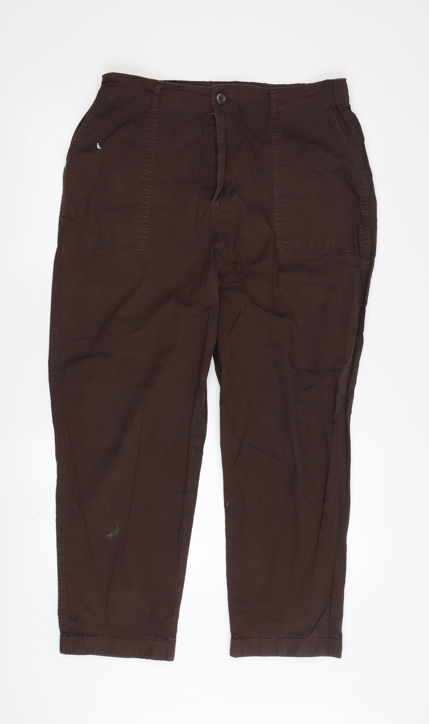 Moda Men’s Brown Casual Trousers Size L Cotton Blend