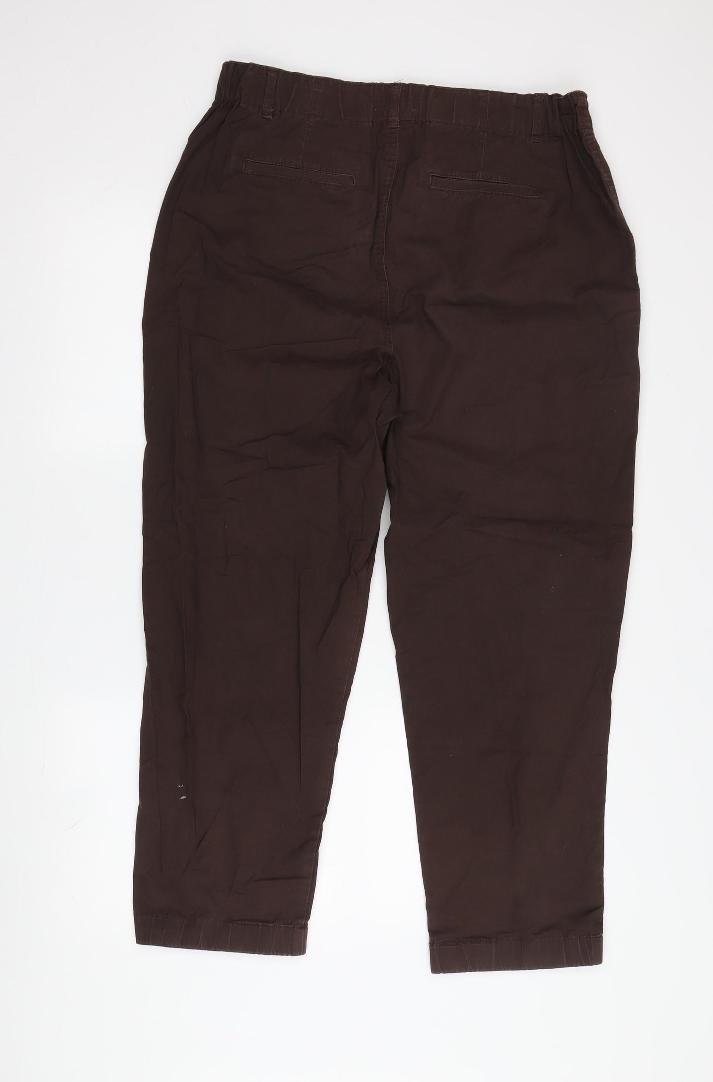 Moda Men’s Brown Casual Trousers Size L Cotton Blend