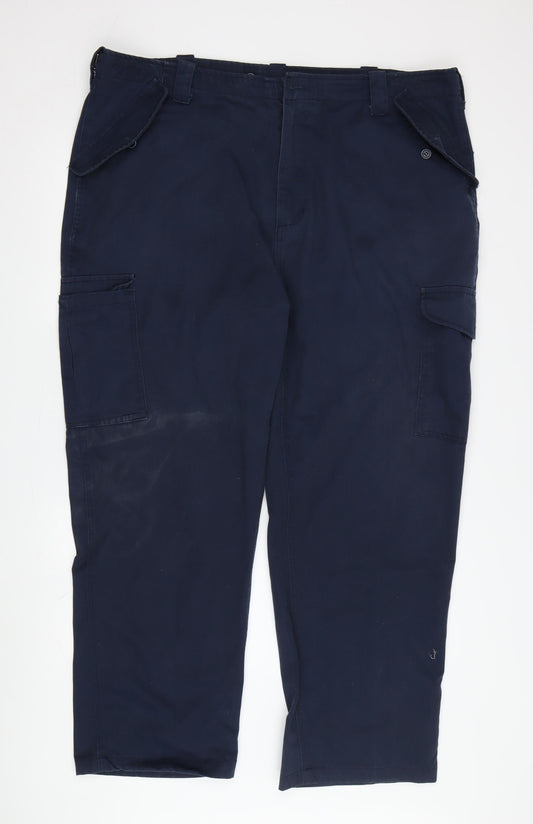 TB Clothing Men's Blue Cargo Trousers, 42 Regular Fit
