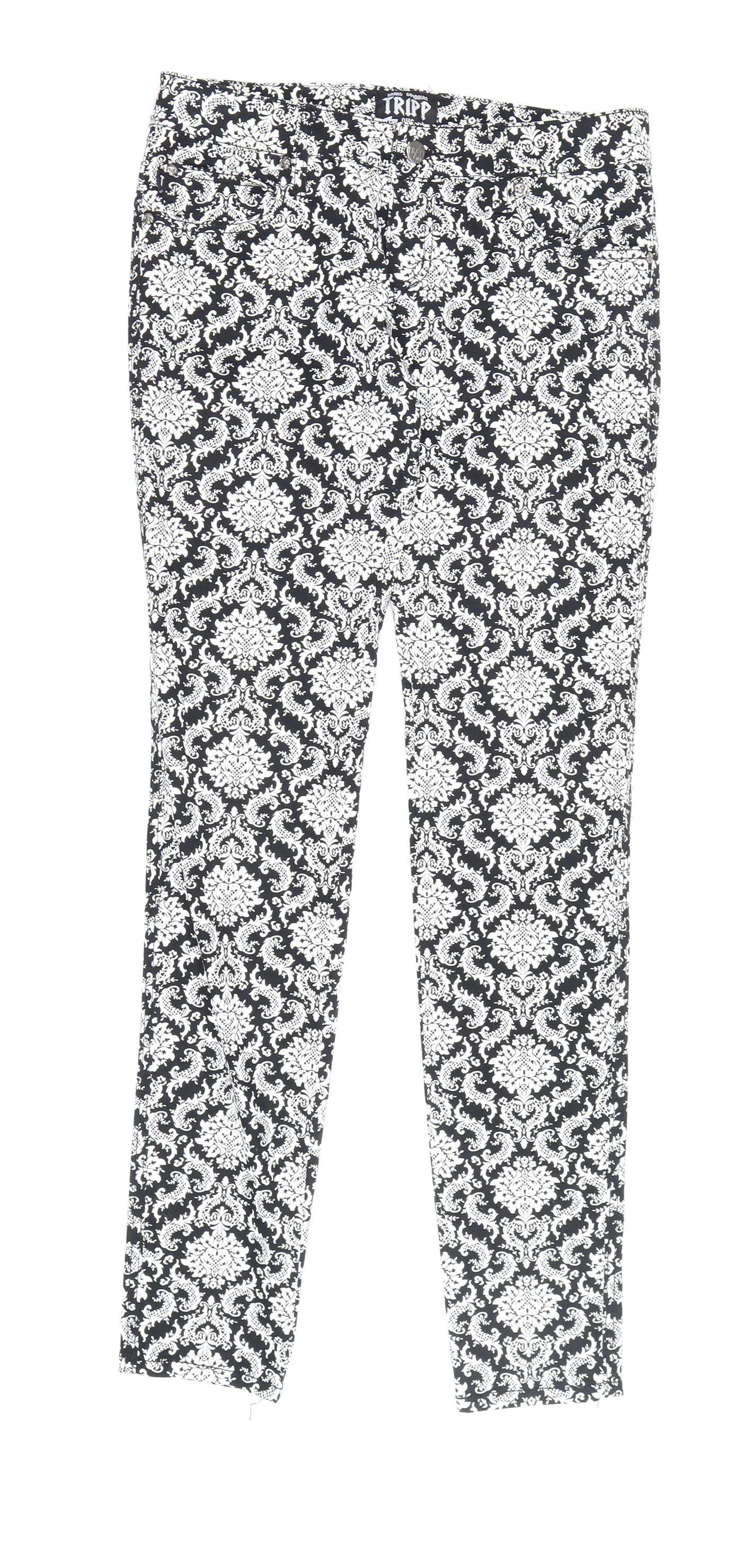 Tripp NYC Women's Geometric Skinny Trousers, Size 8