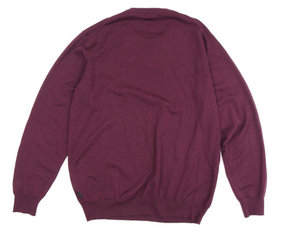 Hugo Boss Men's Red Wool Pullover Jumper, M