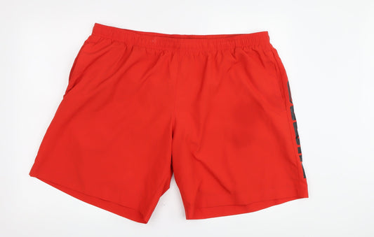 Puma Men's Red 3XL Shorts with Elastic Waist