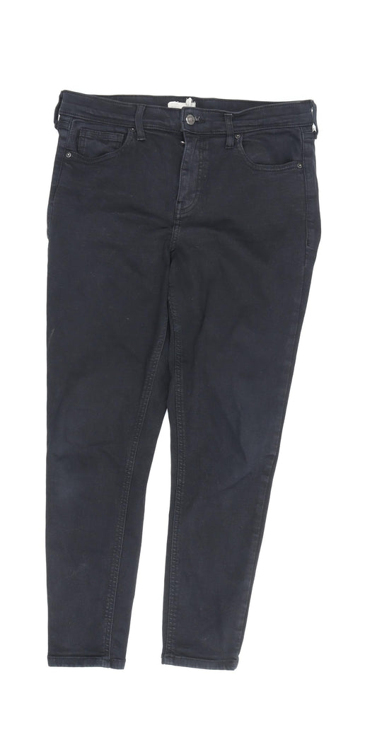 Topshop Women's Black Skinny Jeans Size 12 Stretch