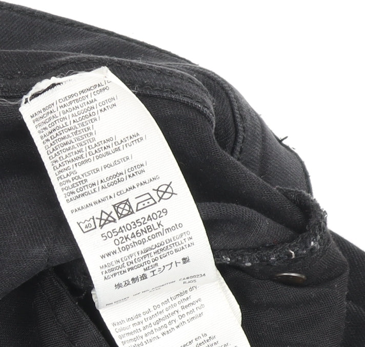 Topshop Women's Black Skinny Jeans Size 12 Stretch