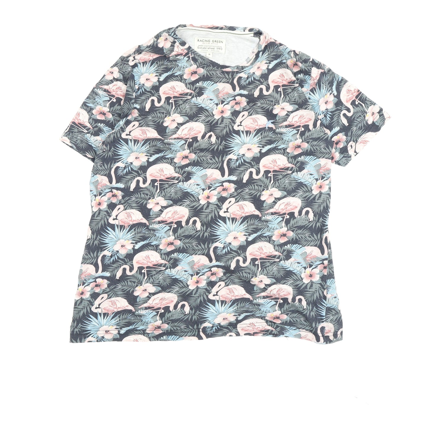 Racing Green Men's Multicoloured Flamingo T-Shirt M