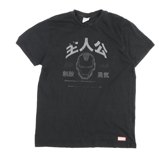 Marvel Men's Black Iron Man Graphic T-Shirt M