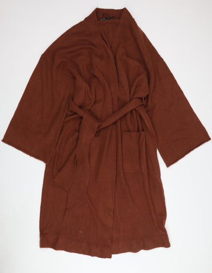 Womens UK Size 14 Threadbare Brown Wrap Jumper