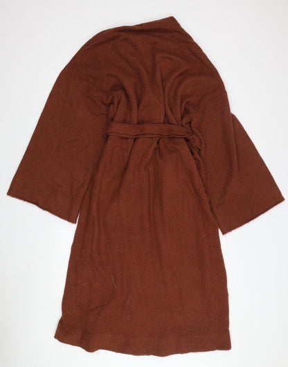 Womens UK Size 14 Threadbare Brown Wrap Jumper