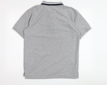 Slazenger Men's Grey M Polo Shirt Short Sleeve Casual