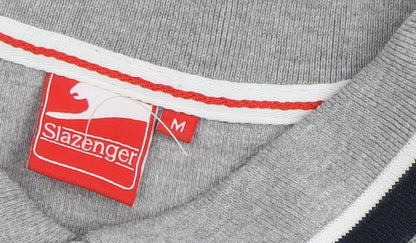 Slazenger Men's Grey M Polo Shirt Short Sleeve Casual
