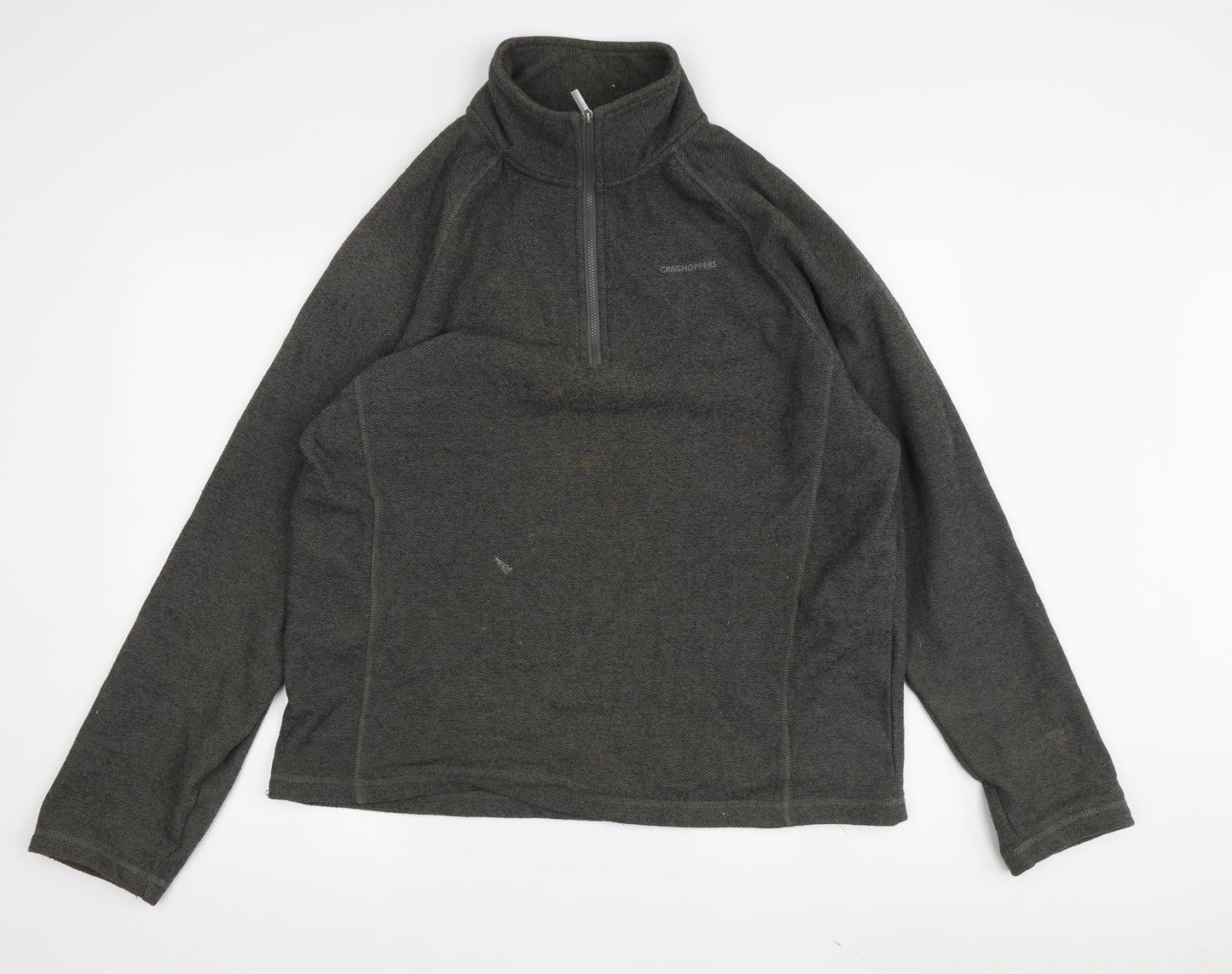 Mens UK Size L Craghoppers Grey 1/2 Zip Sweatshirt