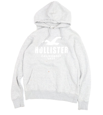 Mens UK Size S Hollister Grey Pullover Hoodie