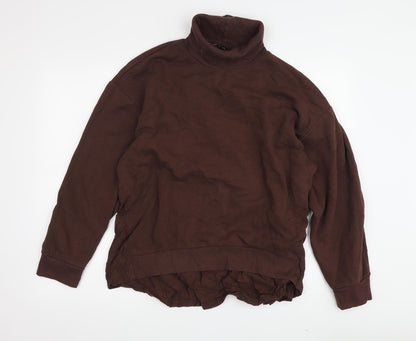 Womens UK Size L Zara Brown Basic Blouse
