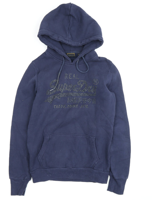 Superdry Women's Blue Pullover Hoodie, Size 10