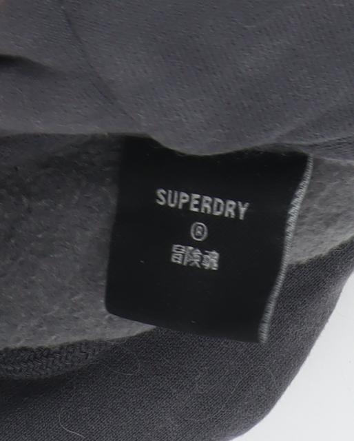 Superdry Unisex Black Pullover Hoodie L Sequin