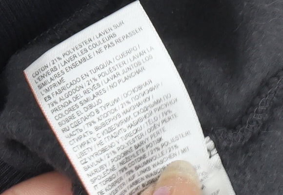 Superdry Unisex Black Pullover Hoodie L Sequin