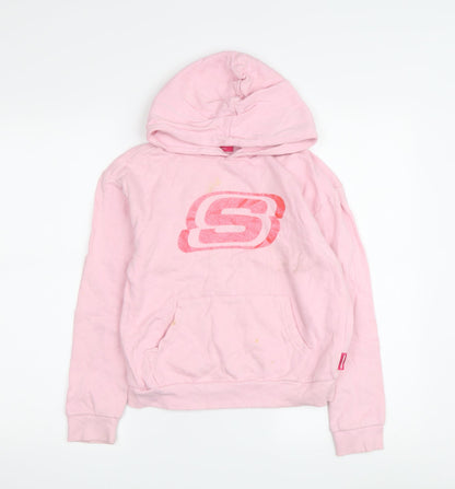 Skechers Girls Pink Pullover Hoodie - 10-11 Years