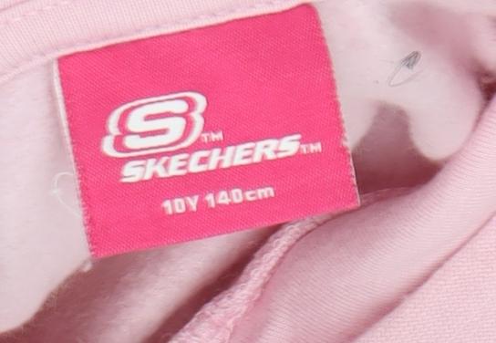 Skechers Girls Pink Pullover Hoodie - 10-11 Years