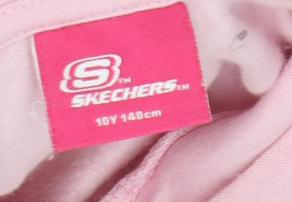 Skechers Girls Pink Pullover Hoodie - 10-11 Years