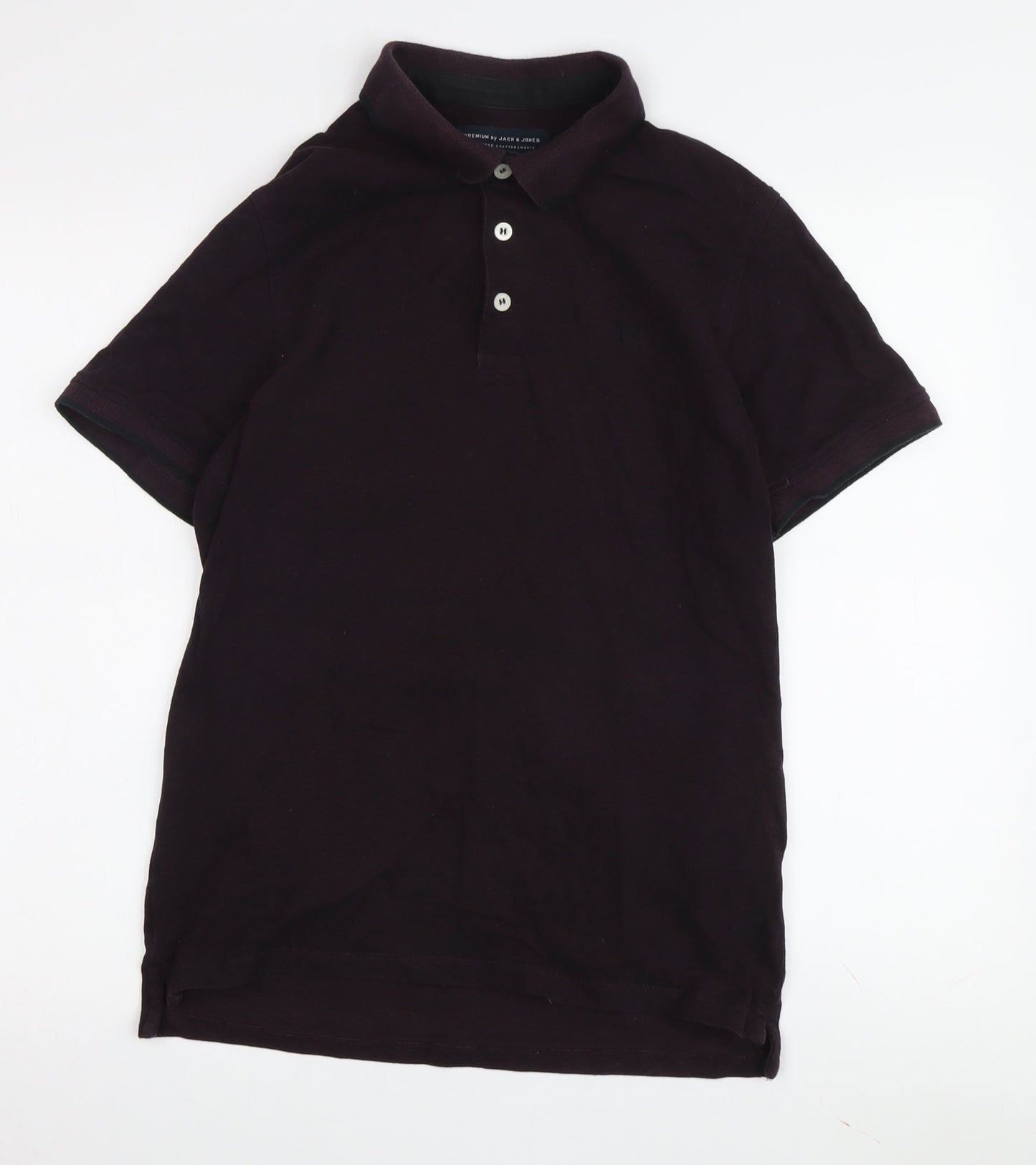 Jack & Jones Men's Purple Cotton Polo Shirt L