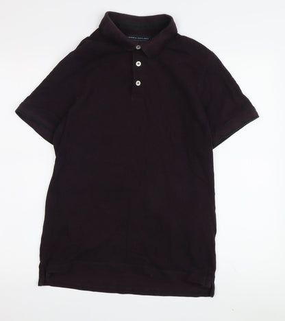 Jack & Jones Men's Purple Cotton Polo Shirt L
