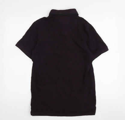 Jack & Jones Men's Purple Cotton Polo Shirt L