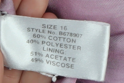 Womens UK Size 16 Platinum Pink Overcoat