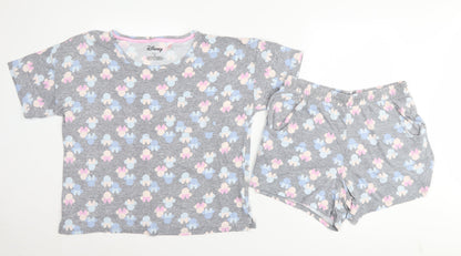 Disney Women’s Grey Pyjama Set M Graphic Print