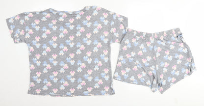 Disney Women’s Grey Pyjama Set M Graphic Print