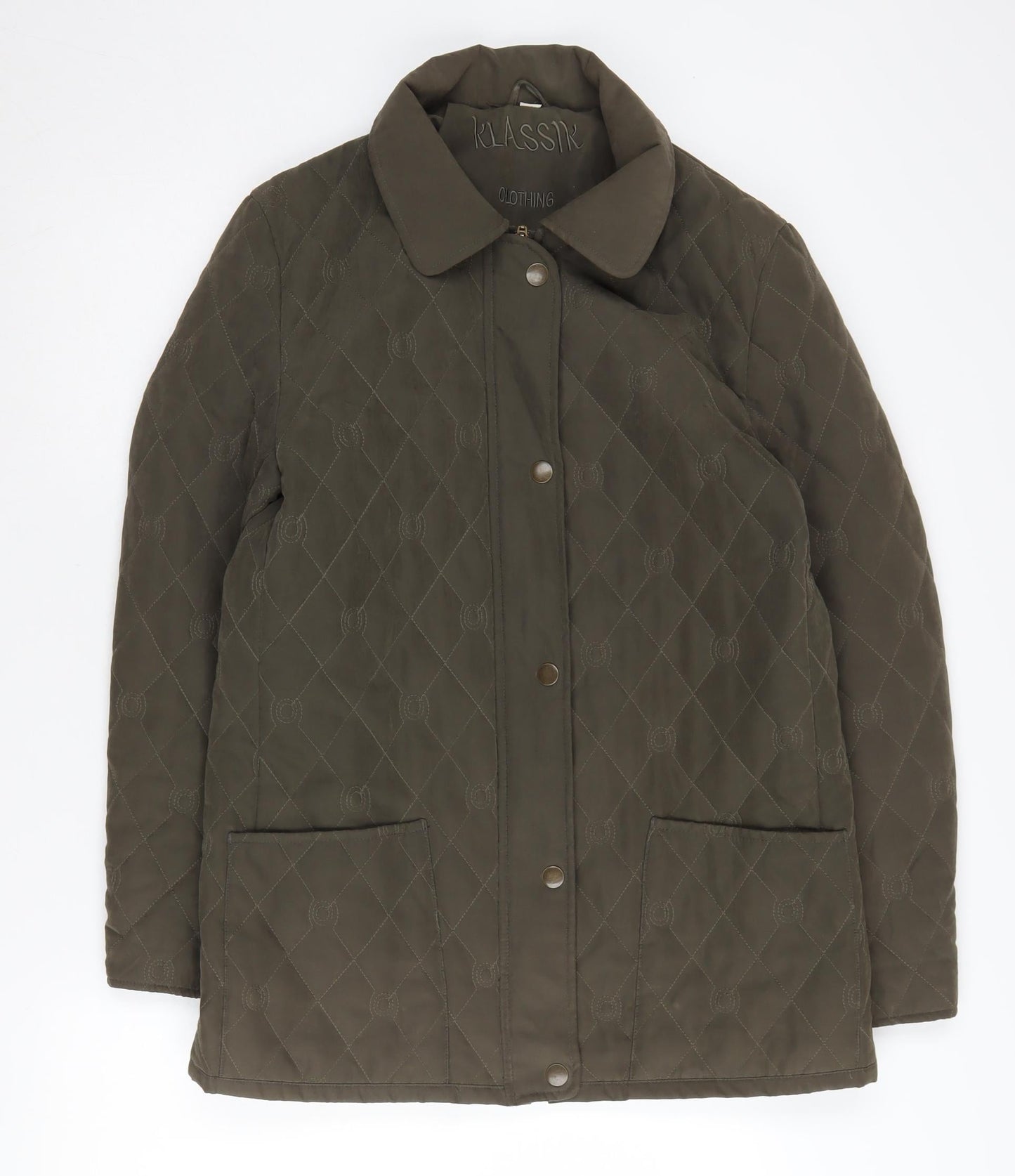 Womens UK Size 12 KLASSIK Brown Quilted Coat
