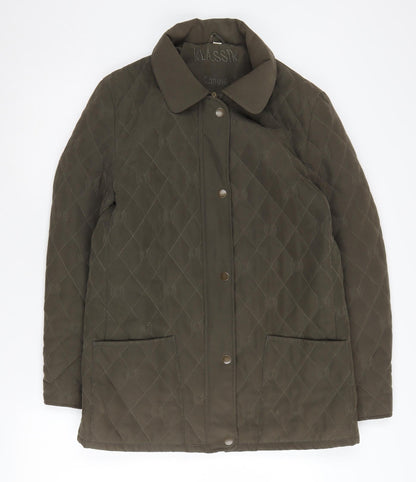 Womens UK Size 12 KLASSIK Brown Quilted Coat